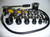 HYDRAULIC DIMPLE DIE KIT complete kit comes with 5 punch dies and 5 dimple dies, 10 ton hydraulic cylinder with pump and hose, and all necessary arbors/adapters, portable set - Click to enlarge